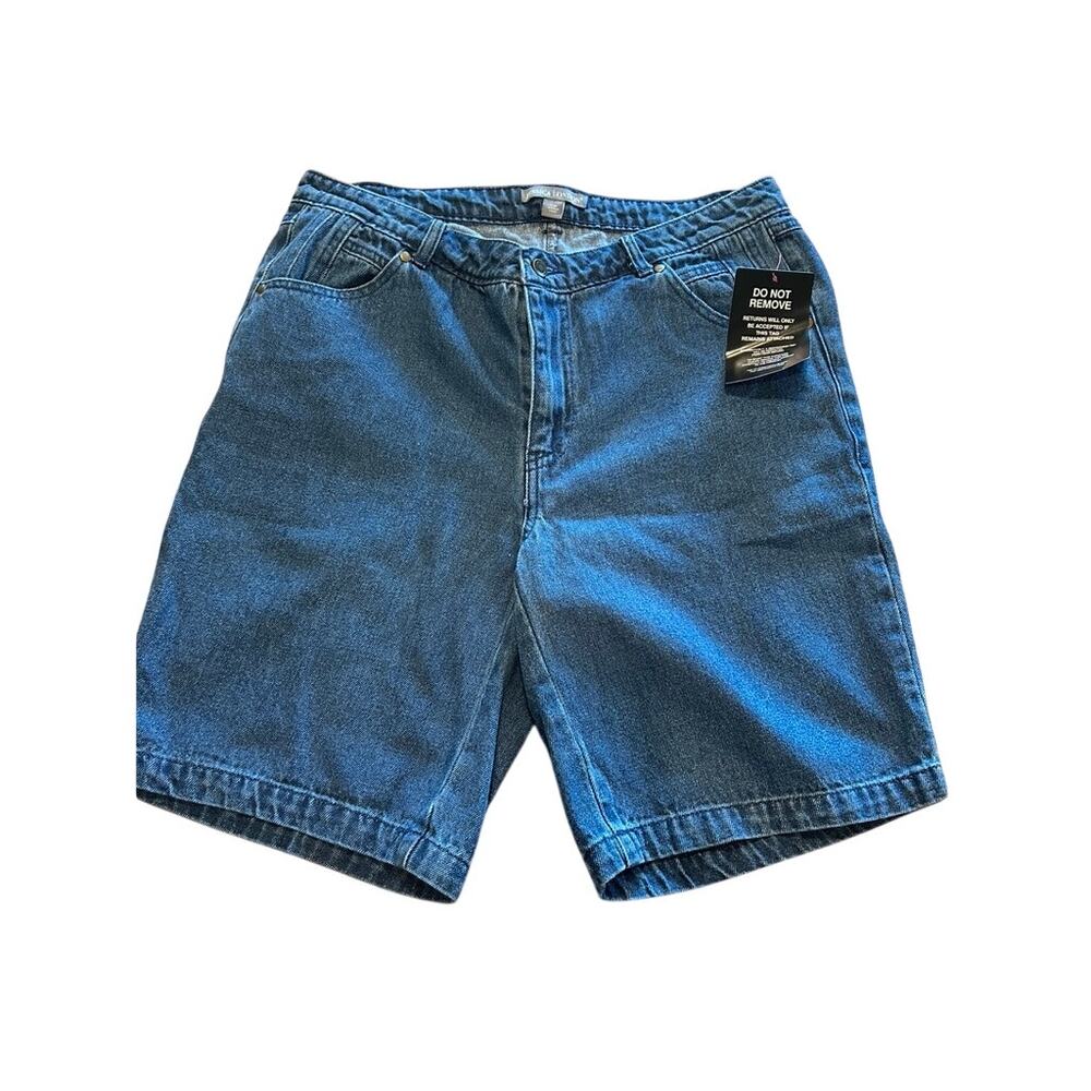 NWT Jessica London Plus Sized Shorts 14W Classic Cotton Denim Medium Wash